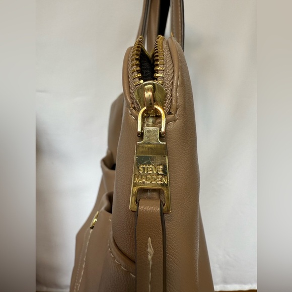 Steve Madden Taupe Faux Leather Tote Bag - Picture 9 of 9